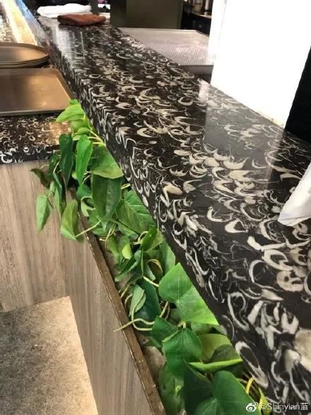 black marble top