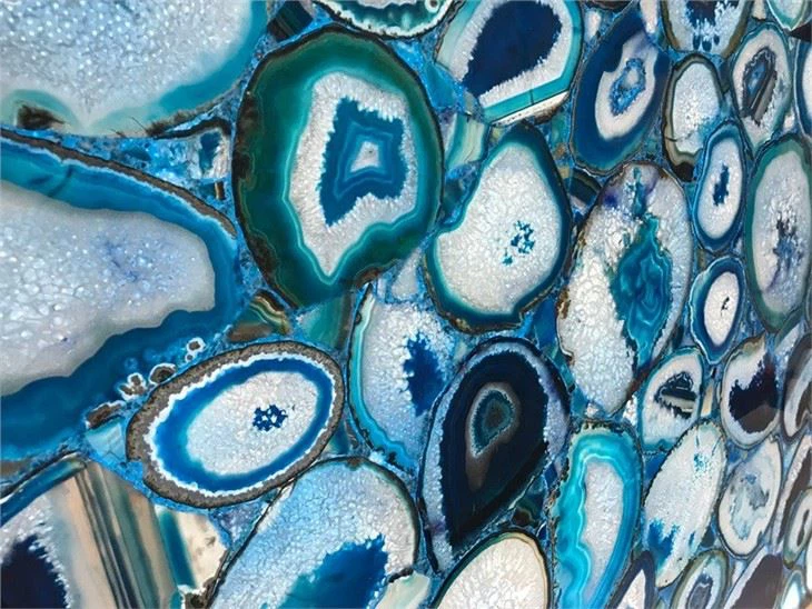 Blue Agate Slices Slabs