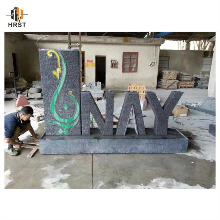 Letter Stone Fountain