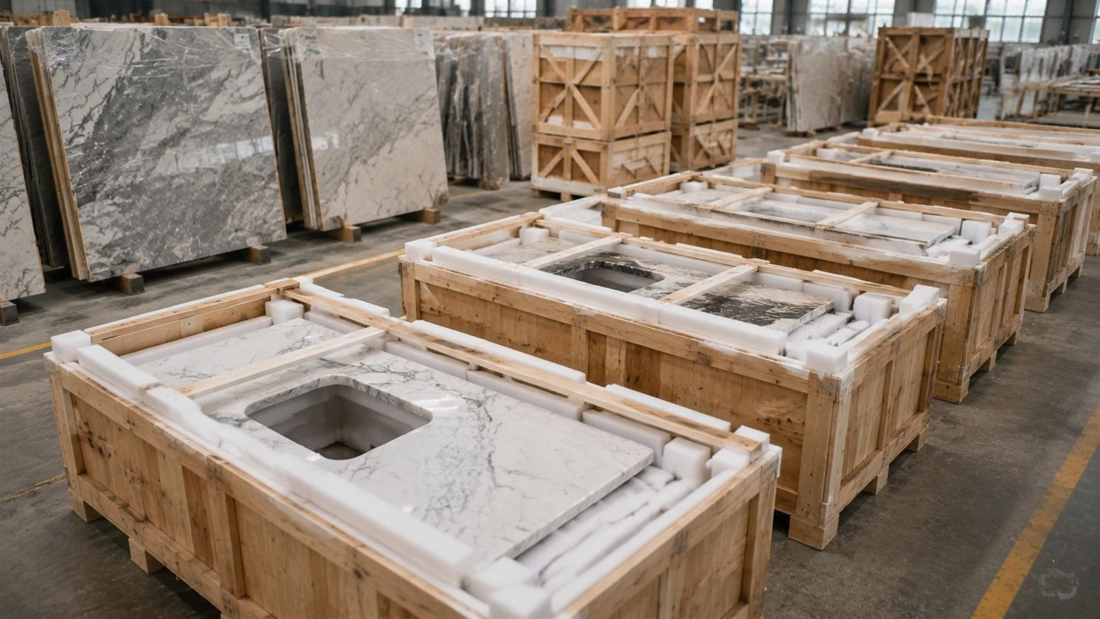 countertop-export-packaging-shipping-preparation countertop-export-packaging-shipping-preparation
